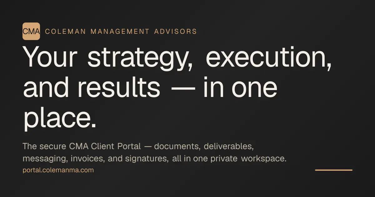 The Coleman Management Advisors client portal