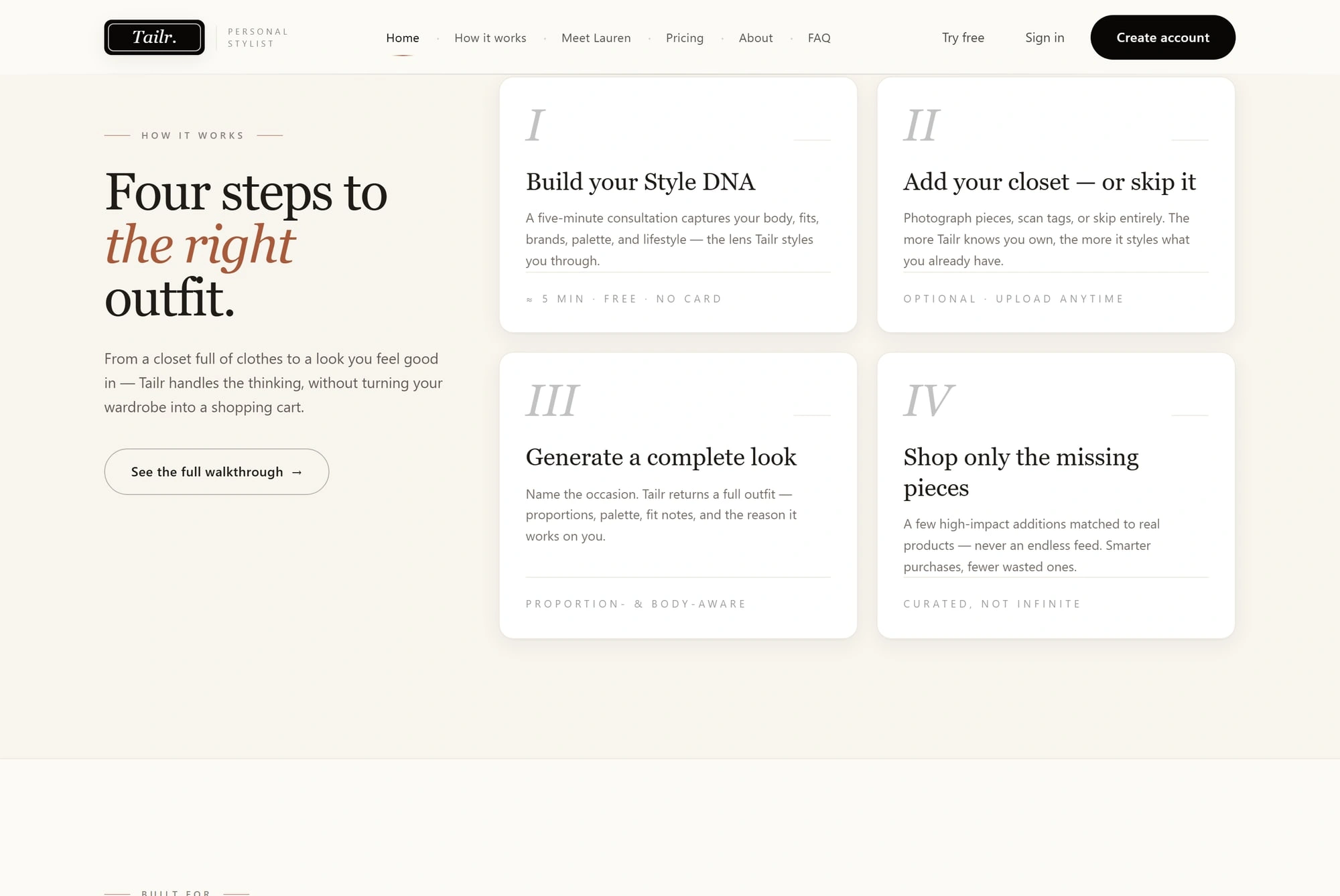 The four steps from Style DNA to shopping only the missing pieces