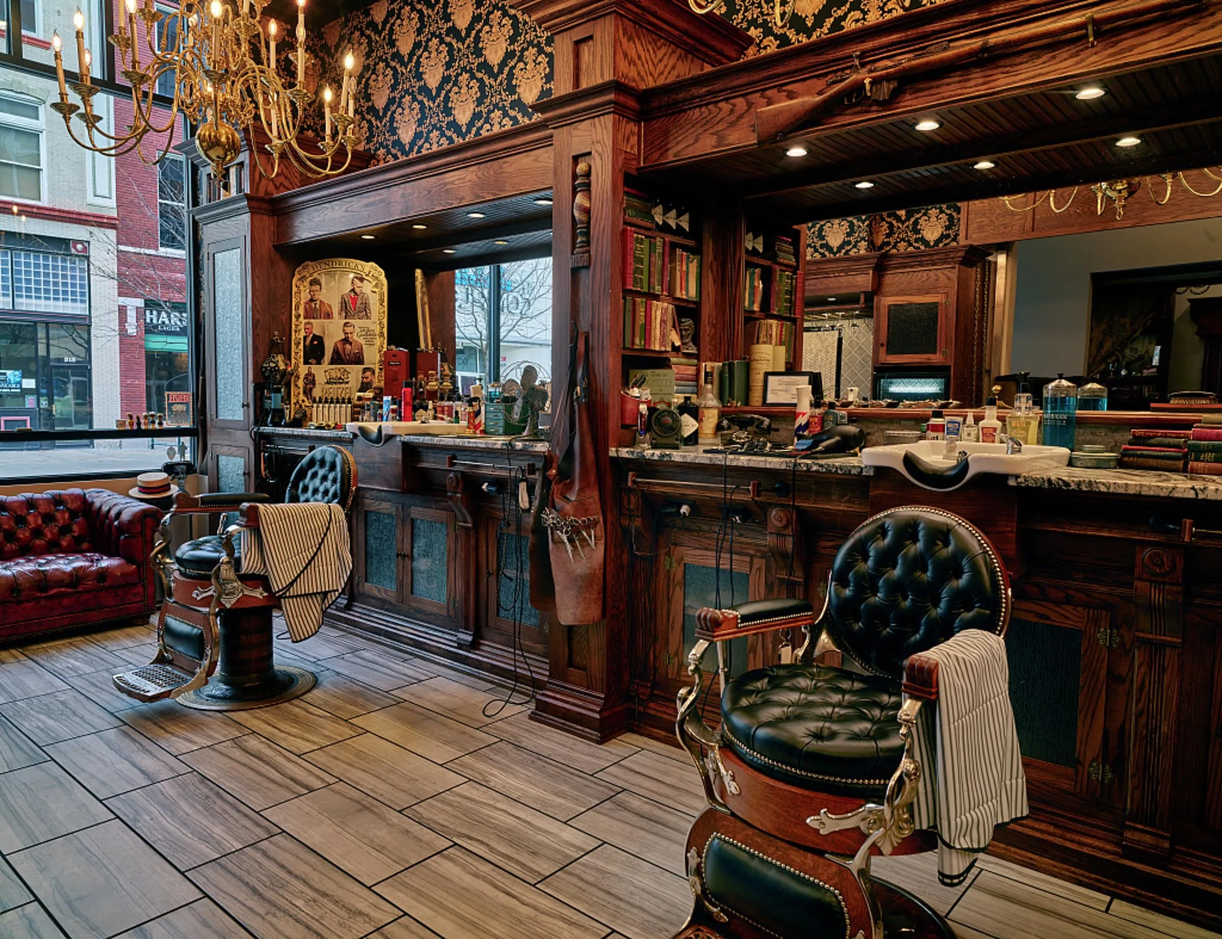 A modern salon interior
